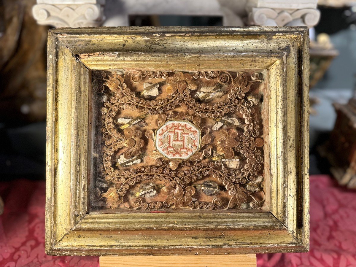 Reliquary With Paste Of Relics And Its Twelve Martyrs - 18th Century