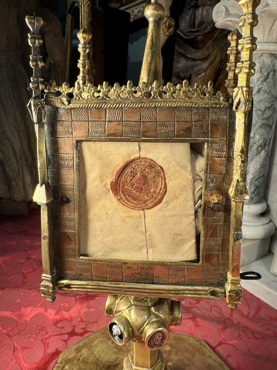 Monstrance Reliquaire En Cuivre – Fin XVe Début XVIe-photo-6