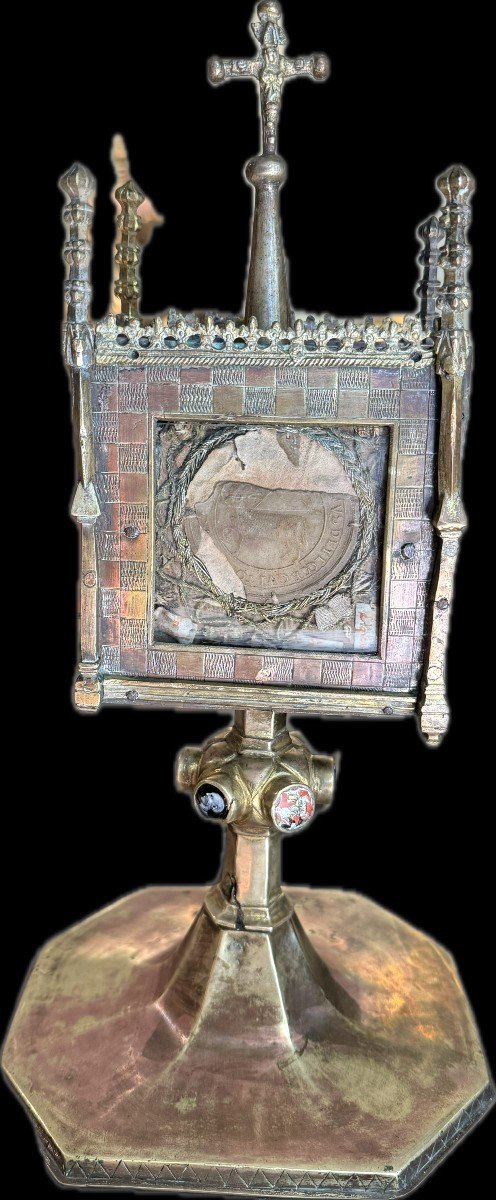 Monstrance Copper Reliquary – Late 15th Early 16th Century