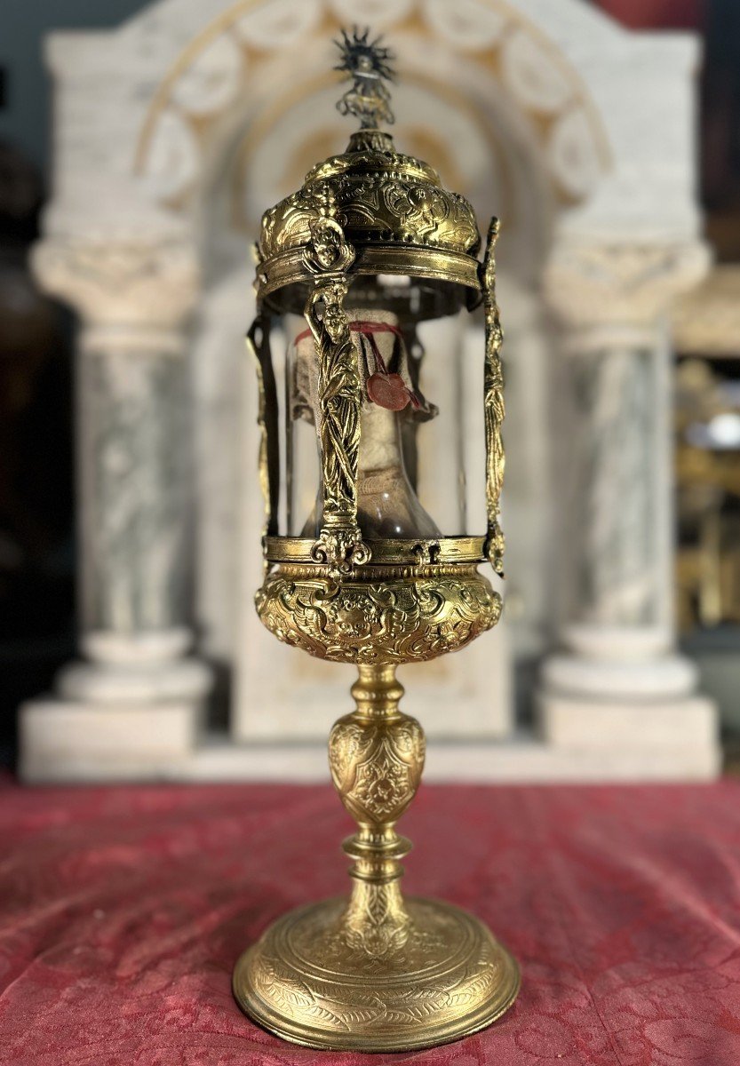 Monstrance Reliquary Of Saint Amantia – Circa 1700-photo-2