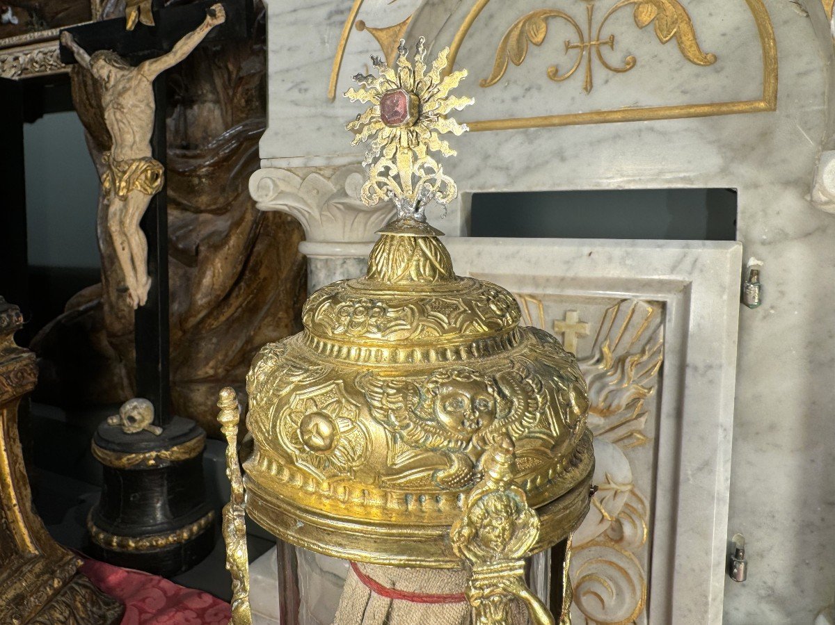 Monstrance Reliquary Of Saint Amantia – Circa 1700-photo-4