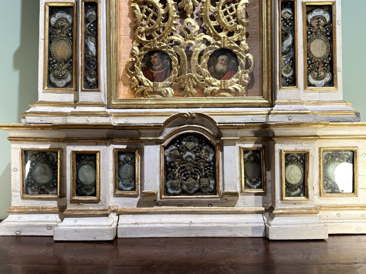 Grand Retable Reliquaire Et Sa Prédelle – Circa 1675-photo-2