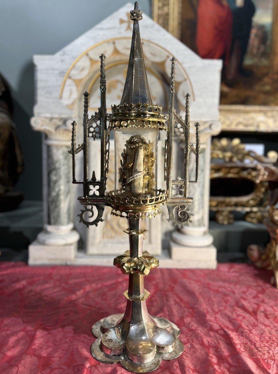 Monstrance Reliquaire Gothique - Circa 1500-photo-2