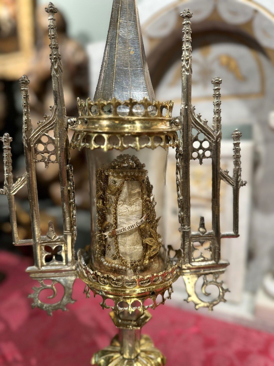 Monstrance Reliquaire Gothique - Circa 1500-photo-4