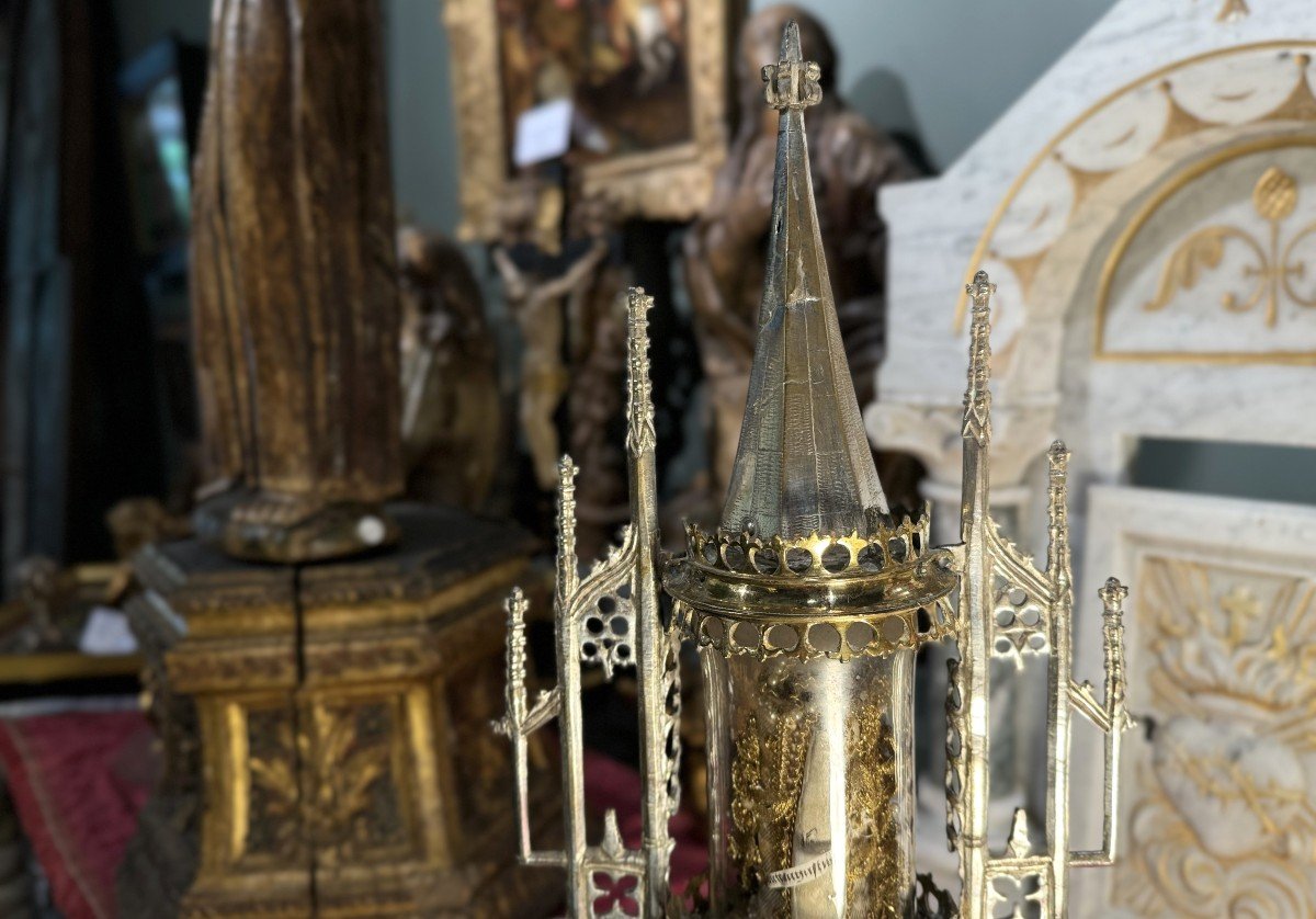 Monstrance Reliquaire Gothique - Circa 1500-photo-7