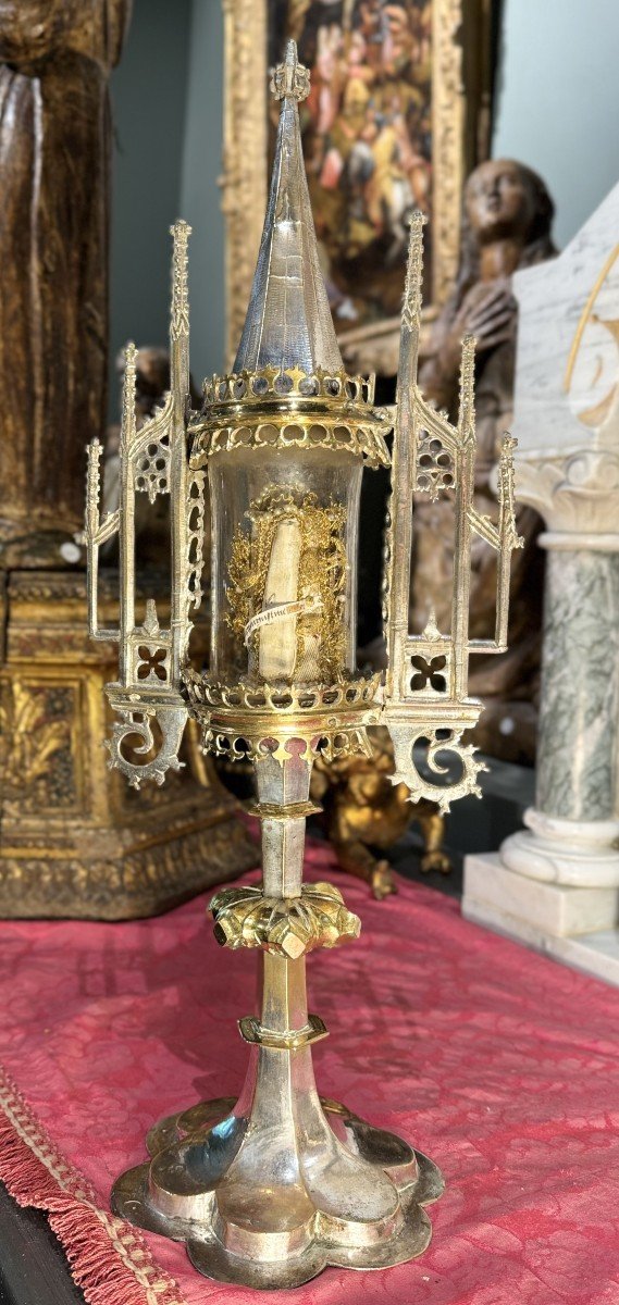 Monstrance Reliquaire Gothique - Circa 1500-photo-8