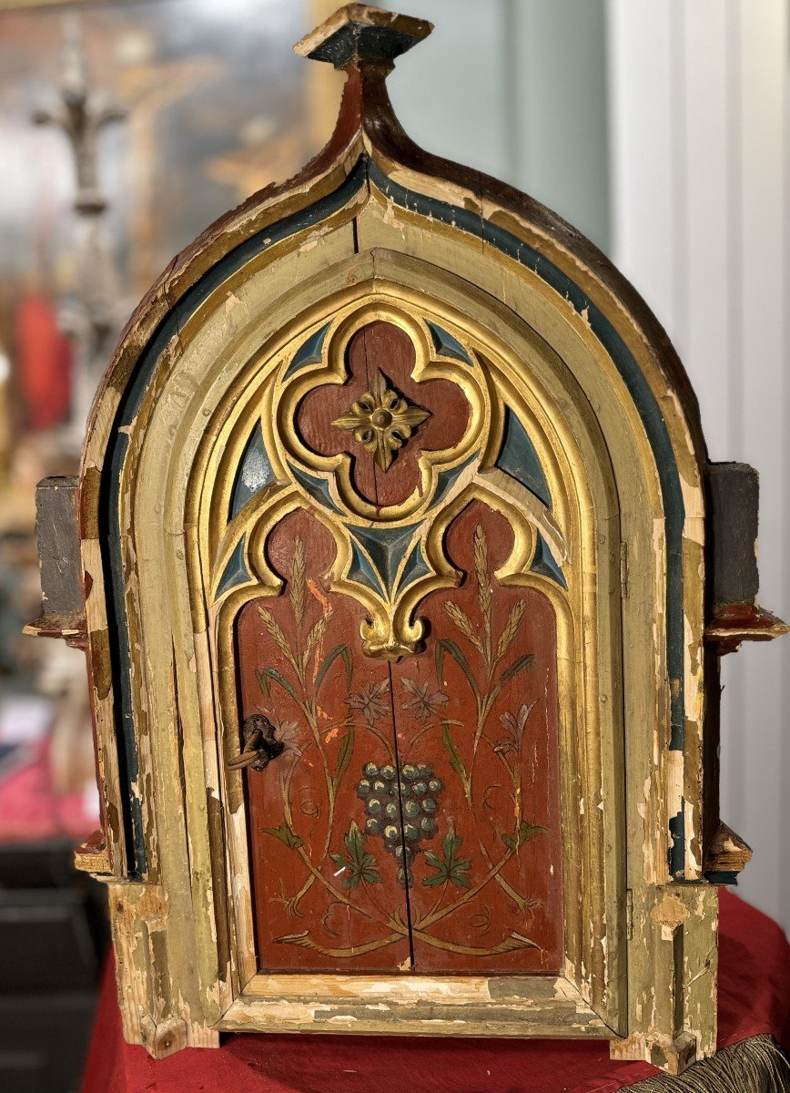 Large Wooden Tabernacle - 19th Century-photo-3