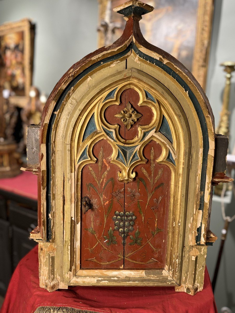 Large Wooden Tabernacle - 19th Century-photo-4