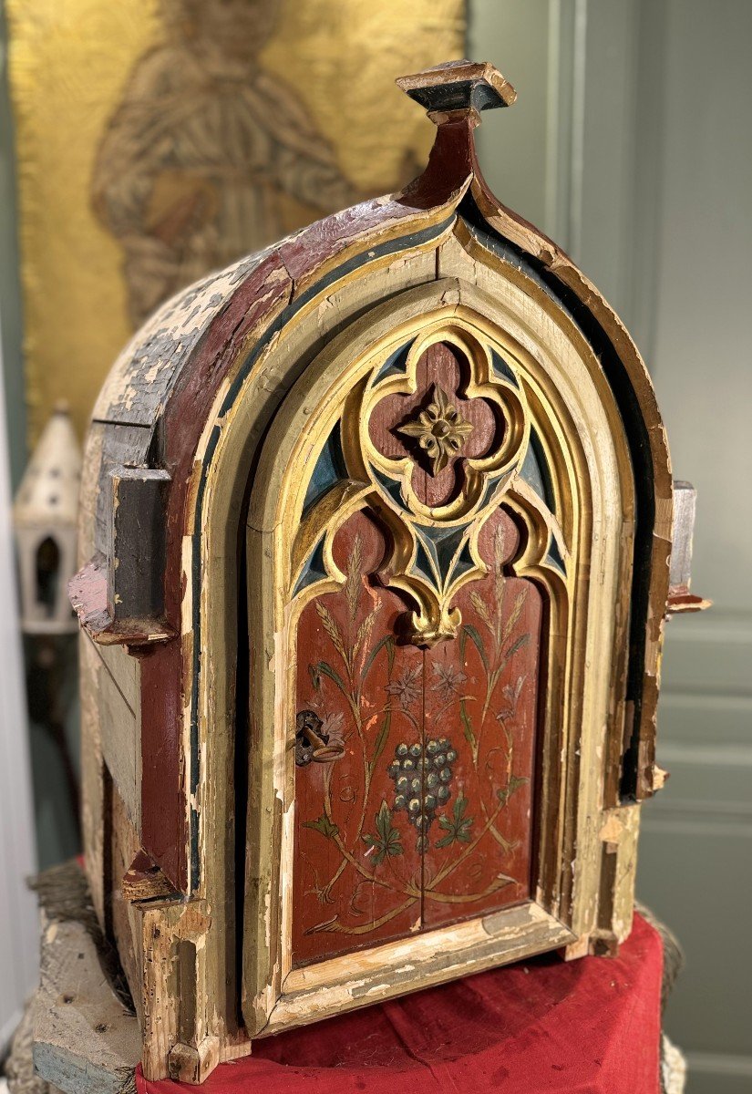 Large Wooden Tabernacle - 19th Century-photo-2