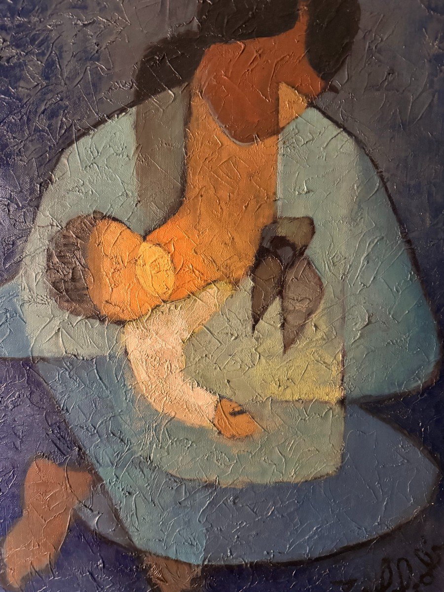 Breastfeeding Woman - Nursing Virgin Of Toffoli - 20th Century