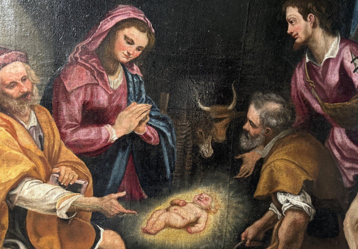 The Adoration Of The Shepherds After Cigoli - Circa 1700-photo-3