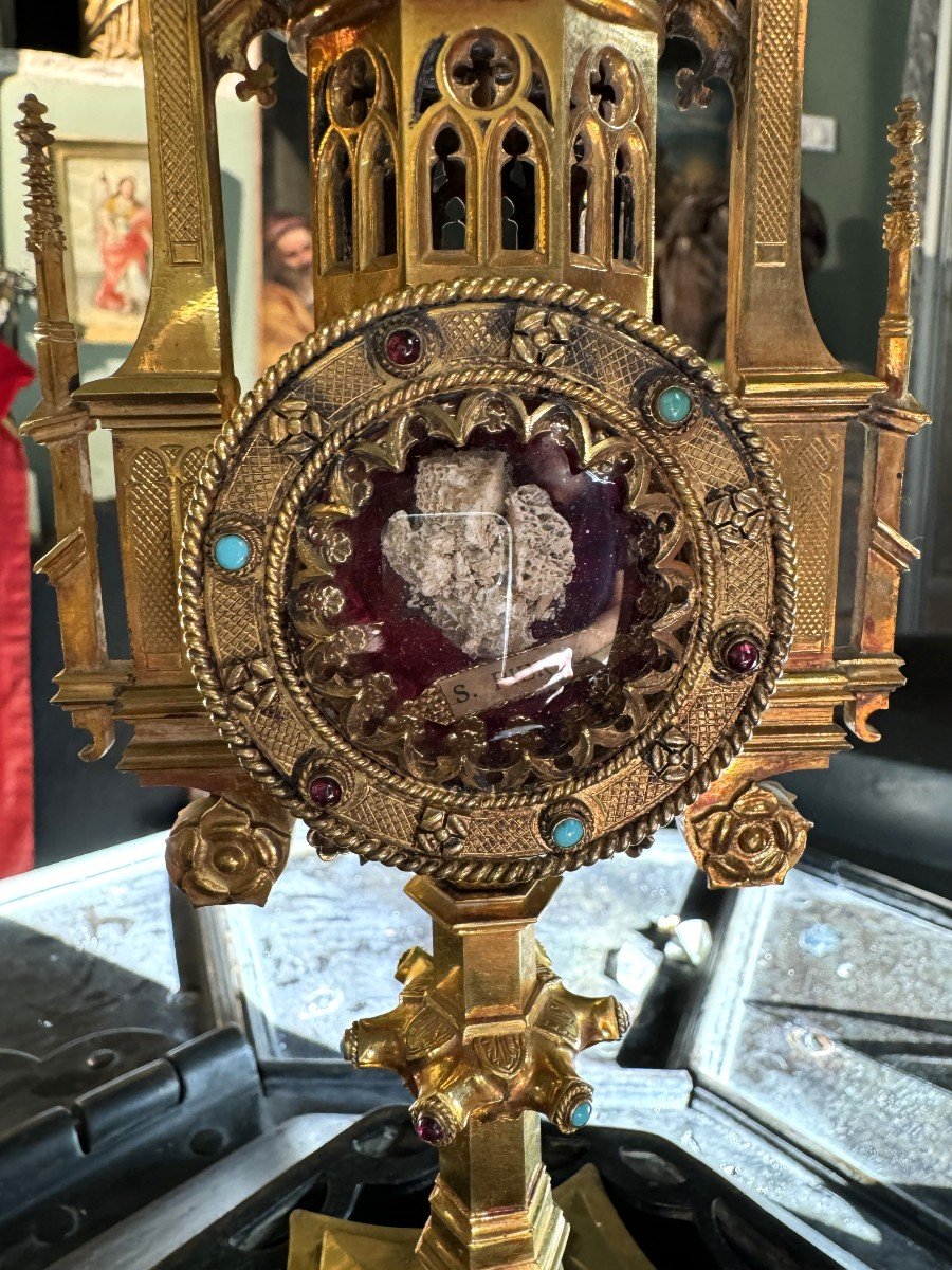 Monstrance Reliquary Of Saint Peter And Saint Andrew - 19th Century-photo-3