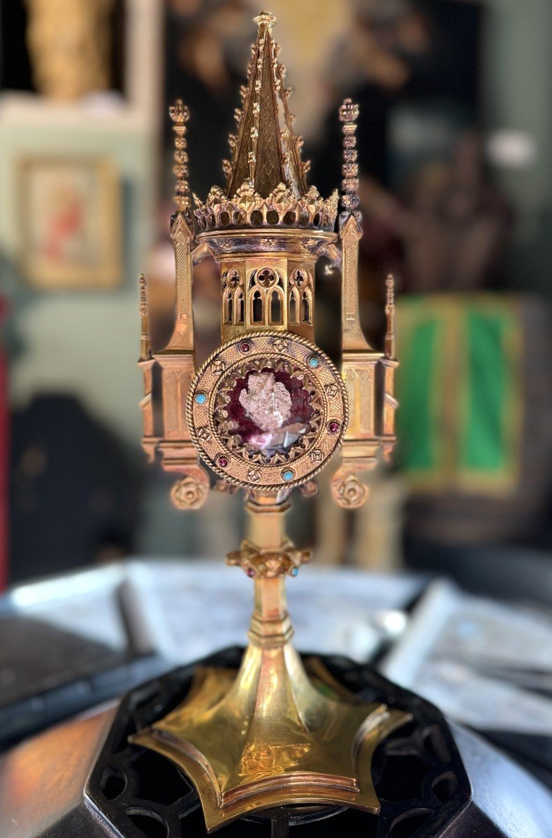 Monstrance Reliquary Of Saint Peter And Saint Andrew - 19th Century