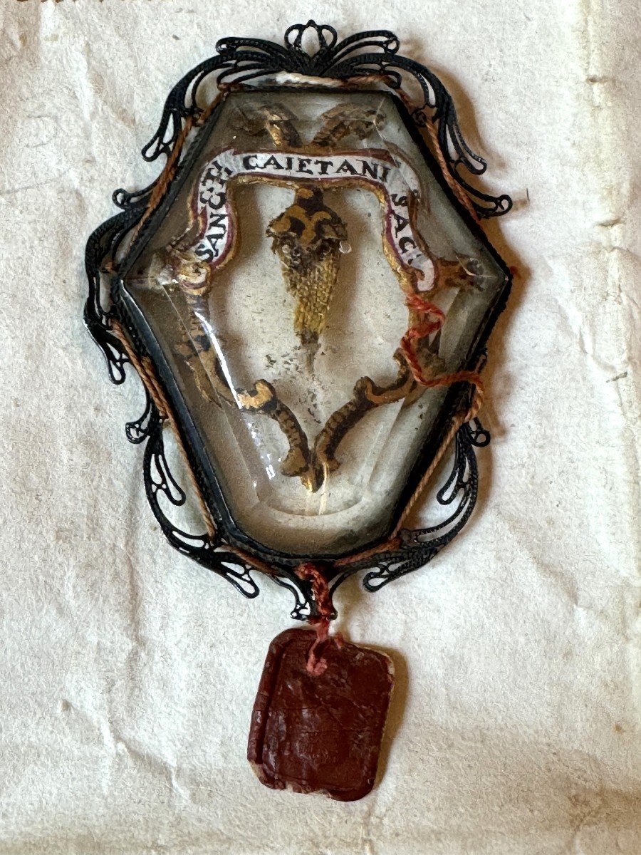 Crystal Reliquary And Its Authentic From 1759 