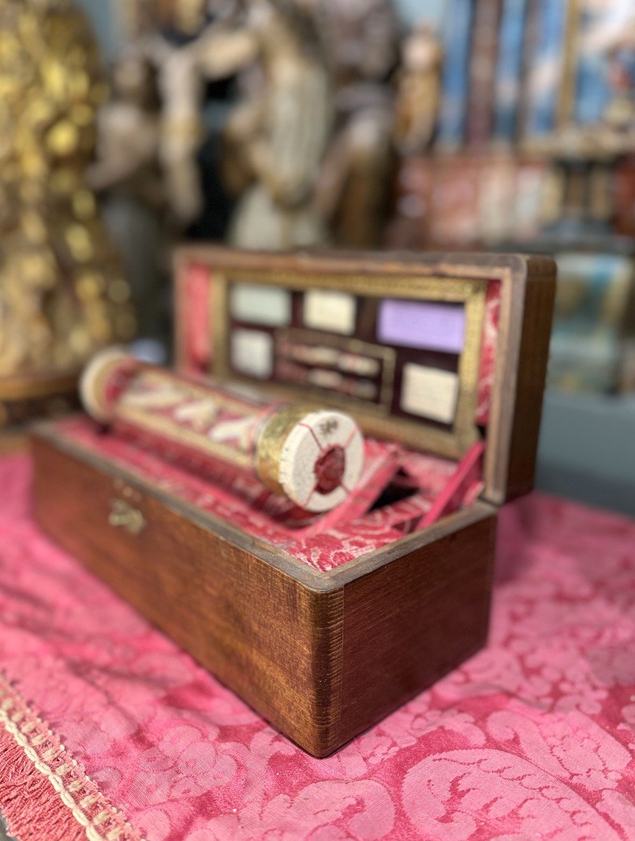 Reliquary Box With Three Ampoules - Early 20th Century -photo-1