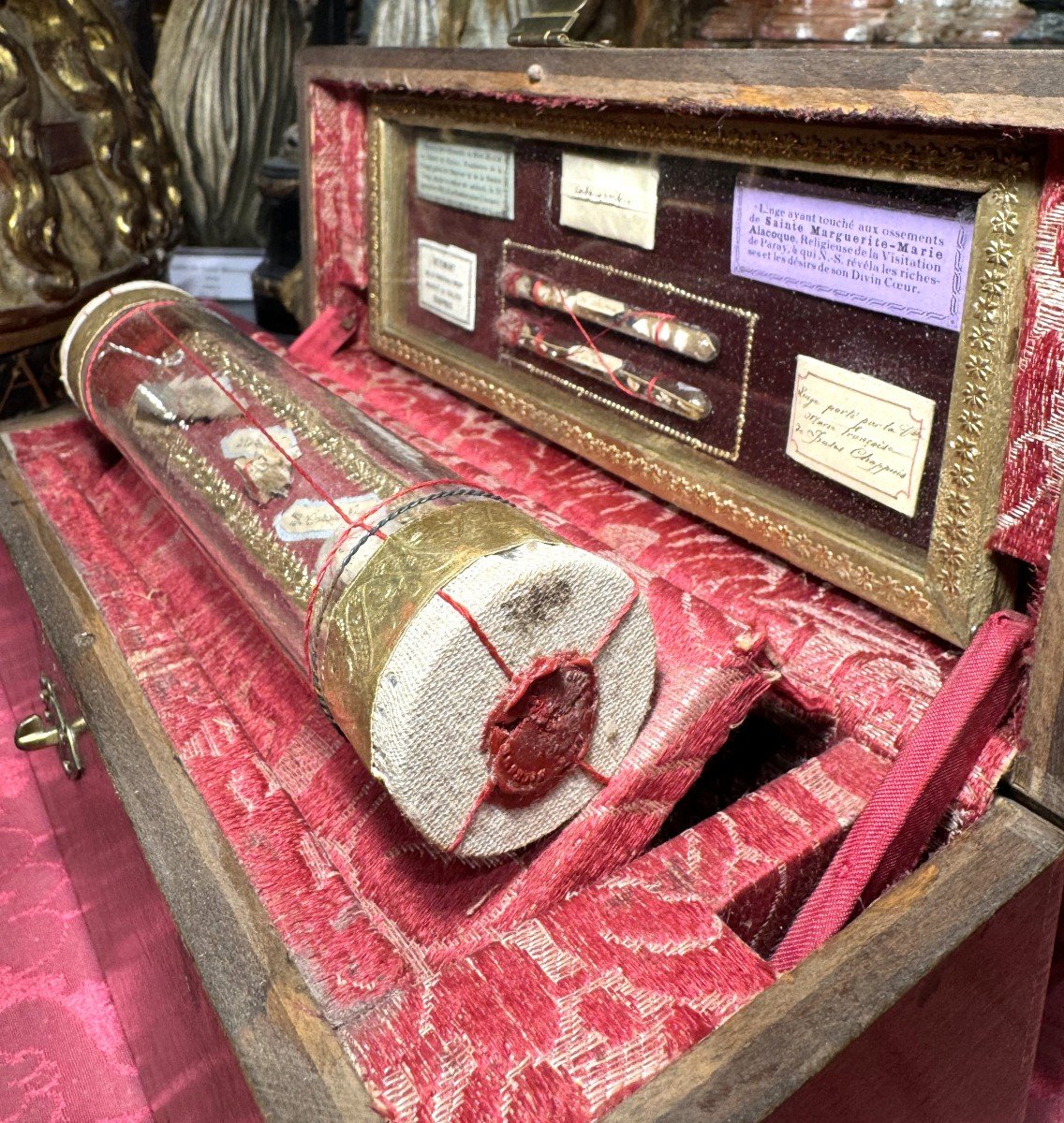 Reliquary Box With Three Ampoules - Early 20th Century -photo-2