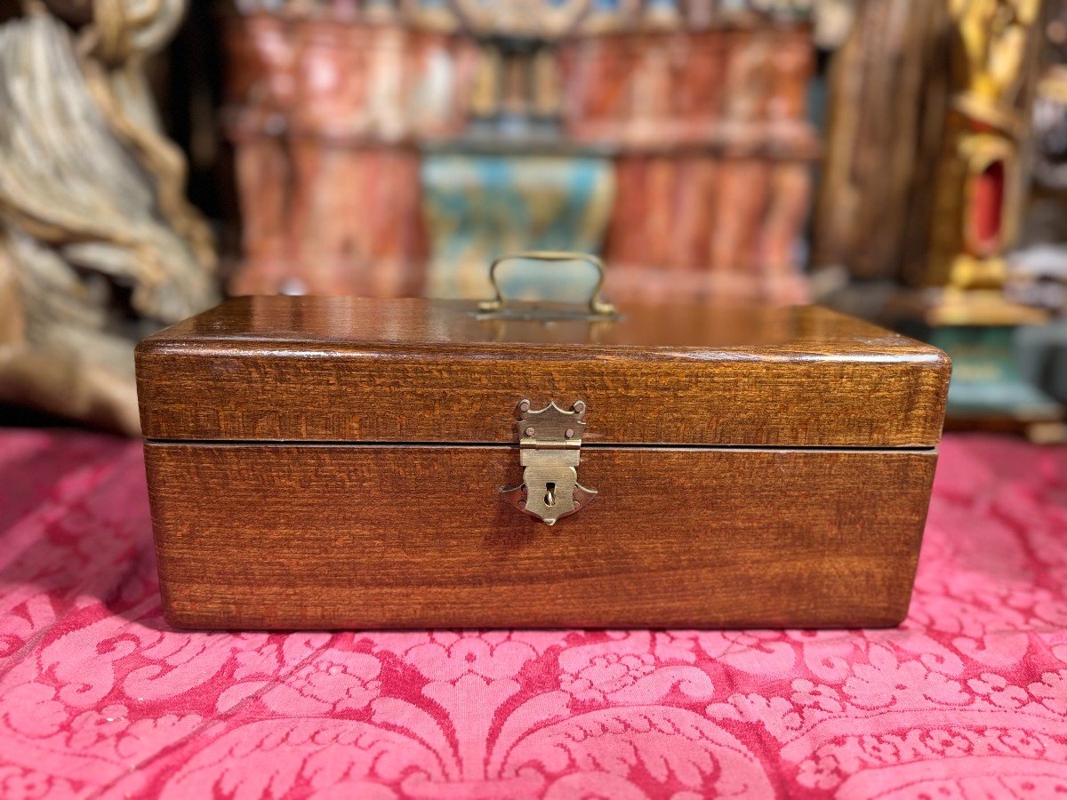 Reliquary Box With Three Ampoules - Early 20th Century -photo-4