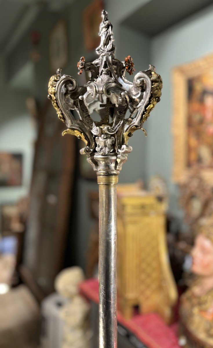 Marian Procession Staff From Trapani - 18th Century-photo-2