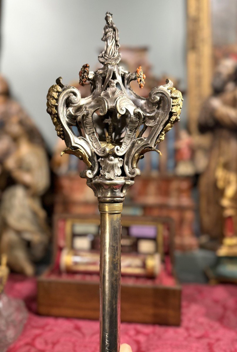 Marian Procession Staff From Trapani - 18th Century-photo-3