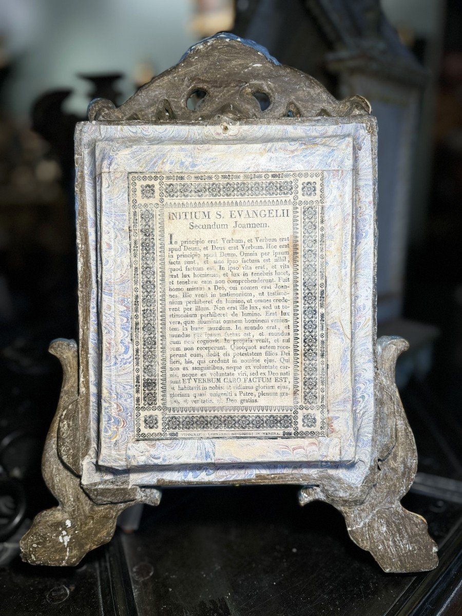 Italian Reliquary Frame In Soft Colors - 19th Century  -photo-2