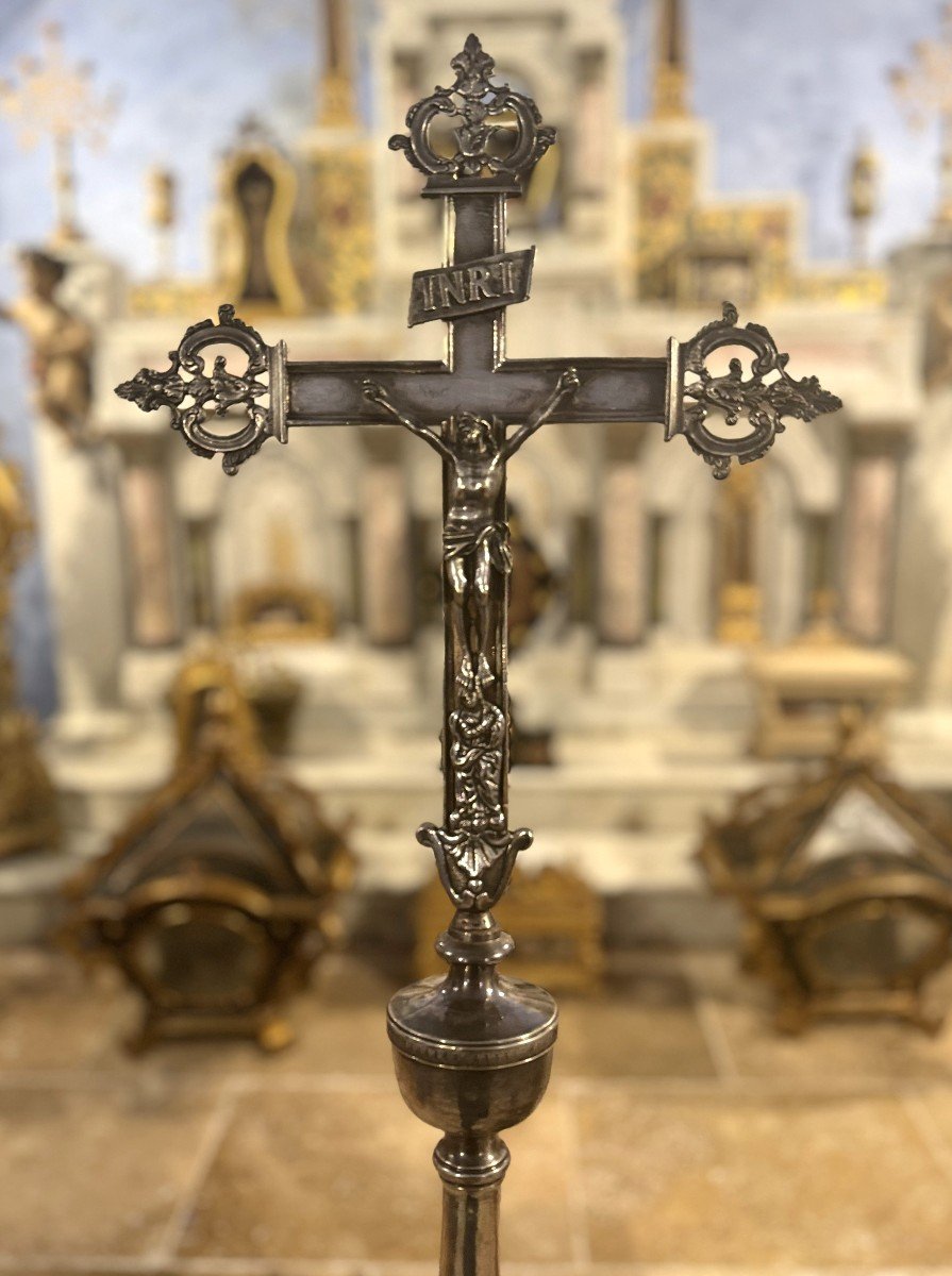 Processional Cross - Collection Of The Hôtel Dieu - 18th Century   -photo-2