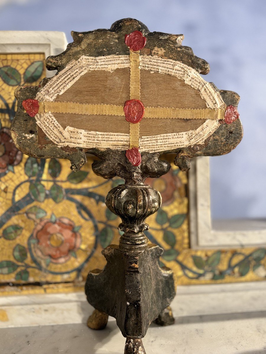 Monstrance Reliquaire Coiffée D’un Ange – XVIIIe-photo-5