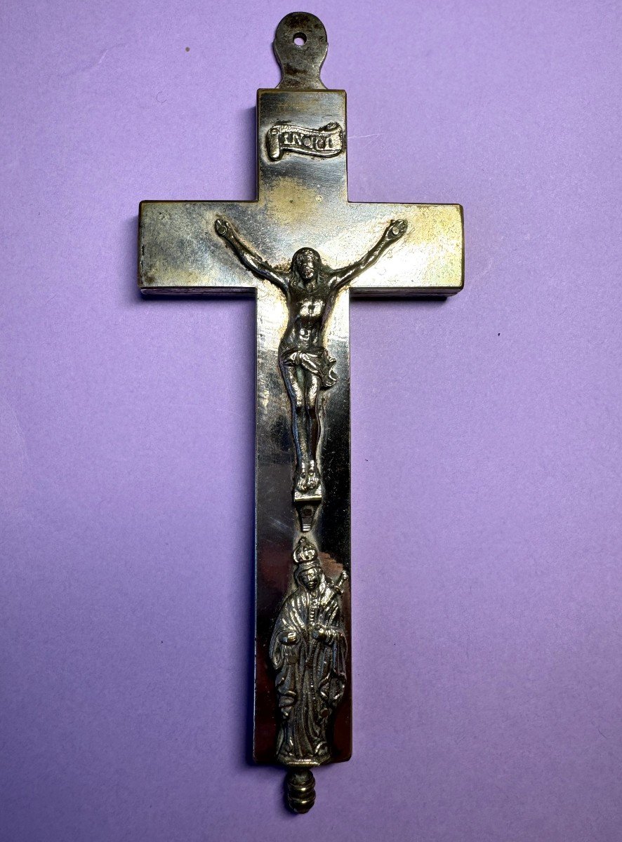 Paperolle Reliquary Cross And Its 14 Relics – 19th Century  -photo-2