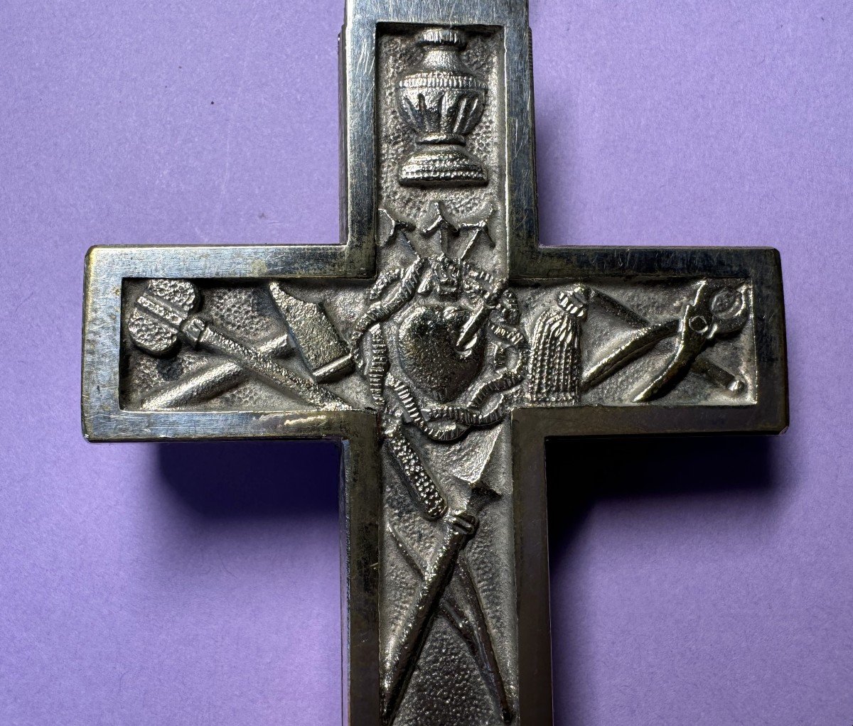 Paperolle Reliquary Cross And Its 14 Relics – 19th Century  -photo-4