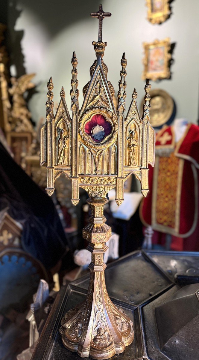 Monstrance Reliquaire Néogothique – XIXe 