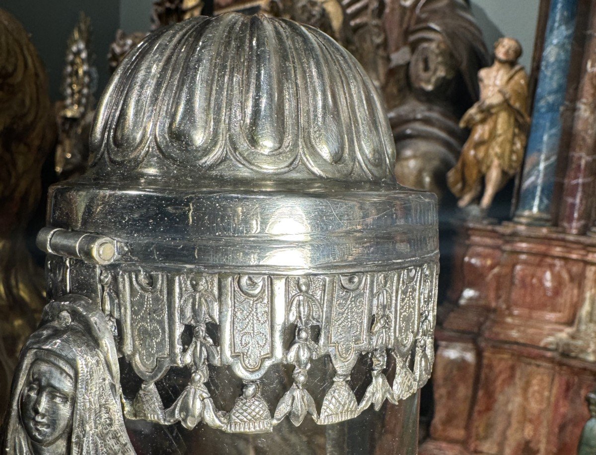 Monstrance Reliquary And Its Glass Cylinder – 18th Century   -photo-2