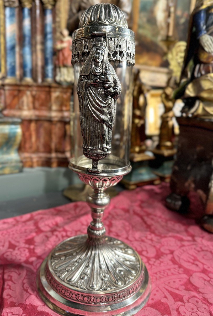 Monstrance Reliquary And Its Glass Cylinder – 18th Century   -photo-4