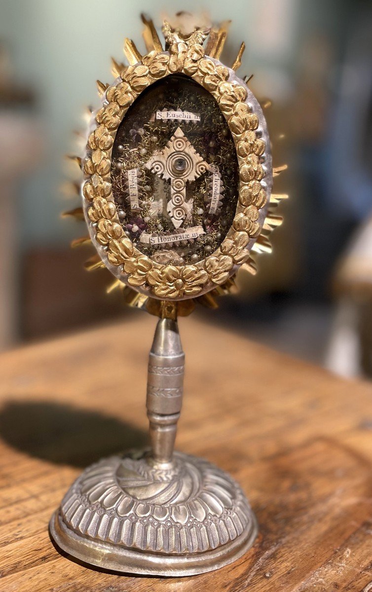 Monstrance Reliquary With Four Relics - Circa 1800   -photo-1