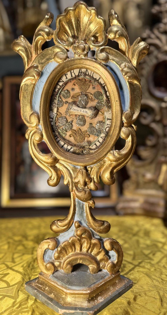 Monstrance Reliquary Of Saint Lucy - 18th Century -photo-3