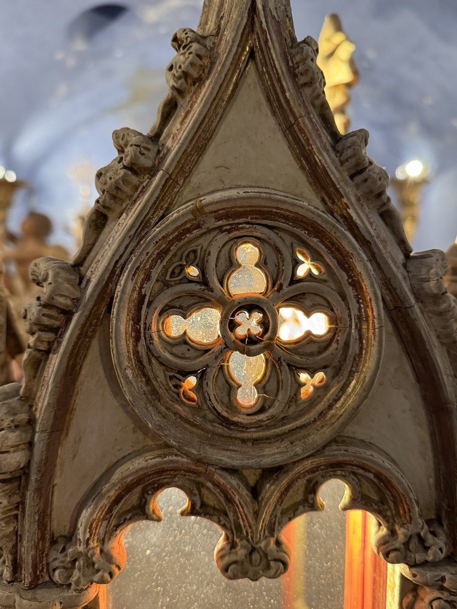 Important Pair Of Neo-gothic Reliquaries – 19th Century -photo-4