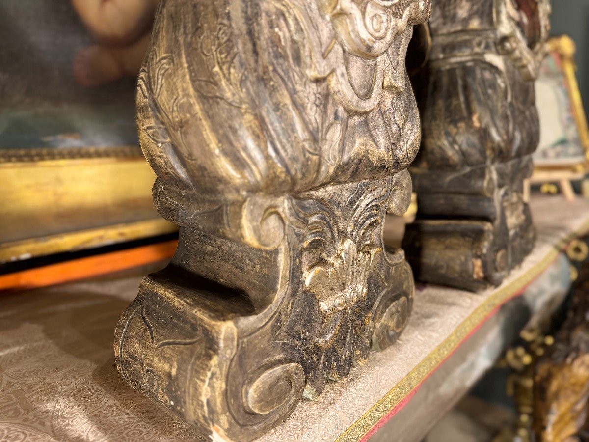 Pair Of Reliquary Busts Of St John The Baptist And St Francis – 18th Century -photo-2