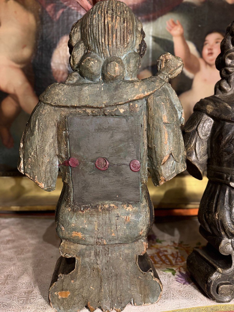 Pair Of Reliquary Busts Of St John The Baptist And St Francis – 18th Century -photo-6