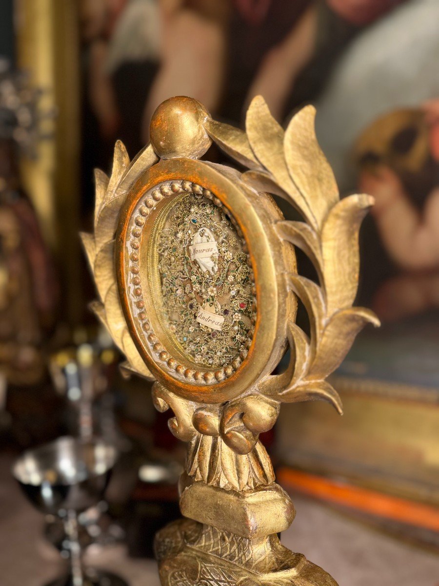 Monstrance Reliquaire Des Saints Maur Et André - Fin XVIIIe  -photo-3