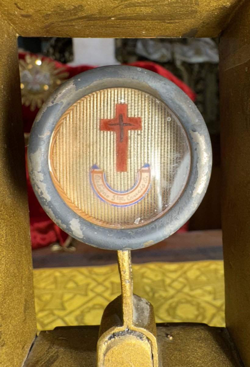 Monstrance Reliquaire Avec Une Relique De La Vraie Croix - XIXe  -photo-2