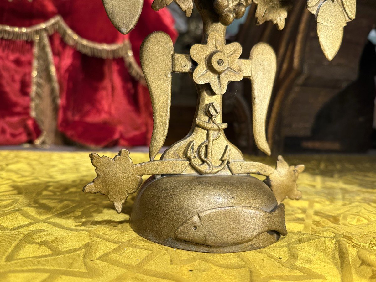 Monstrance Reliquaire Avec Une Relique De La Vraie Croix - XIXe  -photo-3