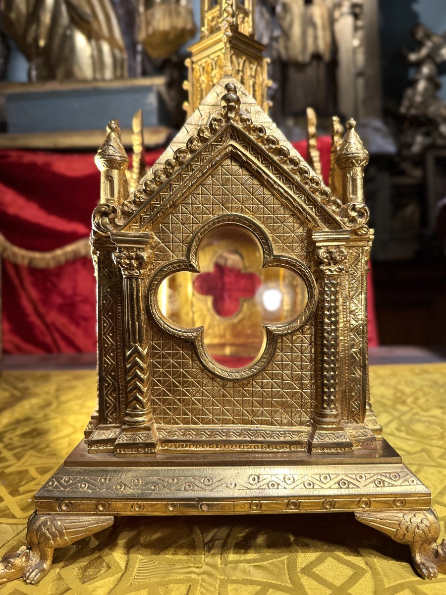 Neo-gothic Reliquary Shrine – 19th Century -photo-2