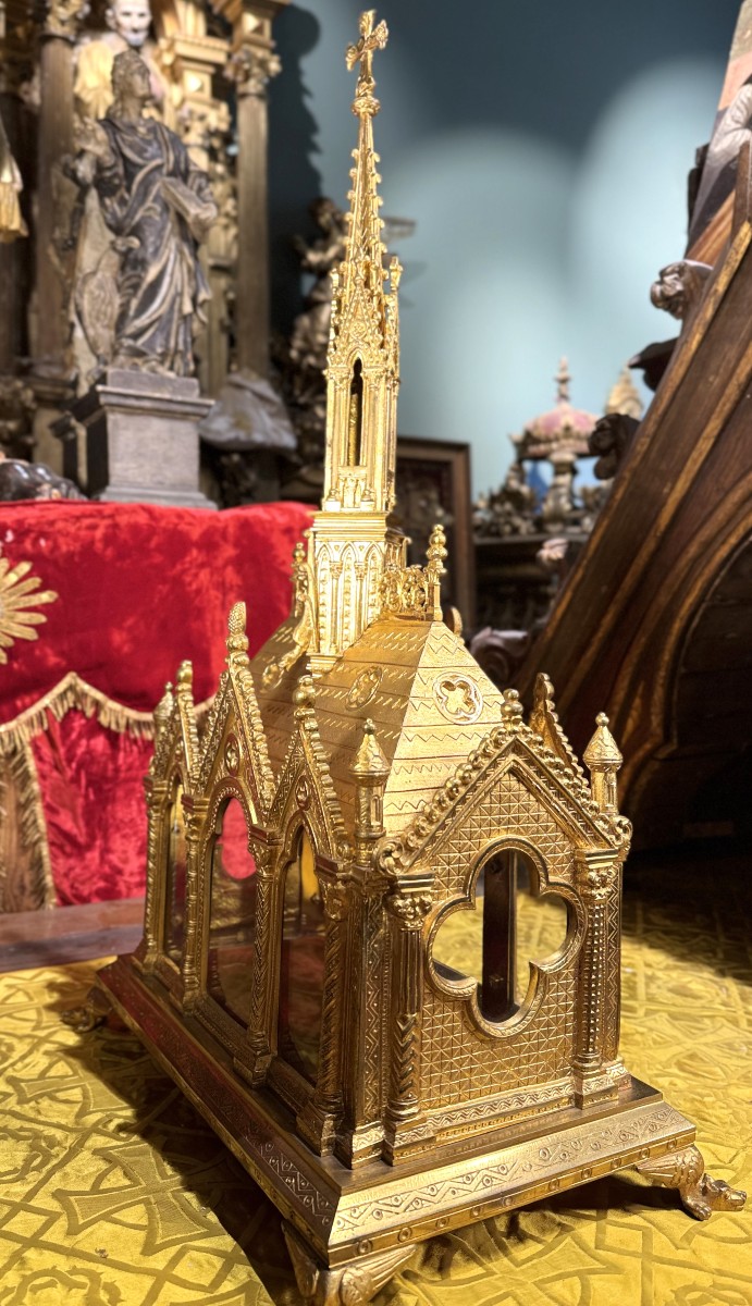 Neo-gothic Reliquary Shrine – 19th Century -photo-3