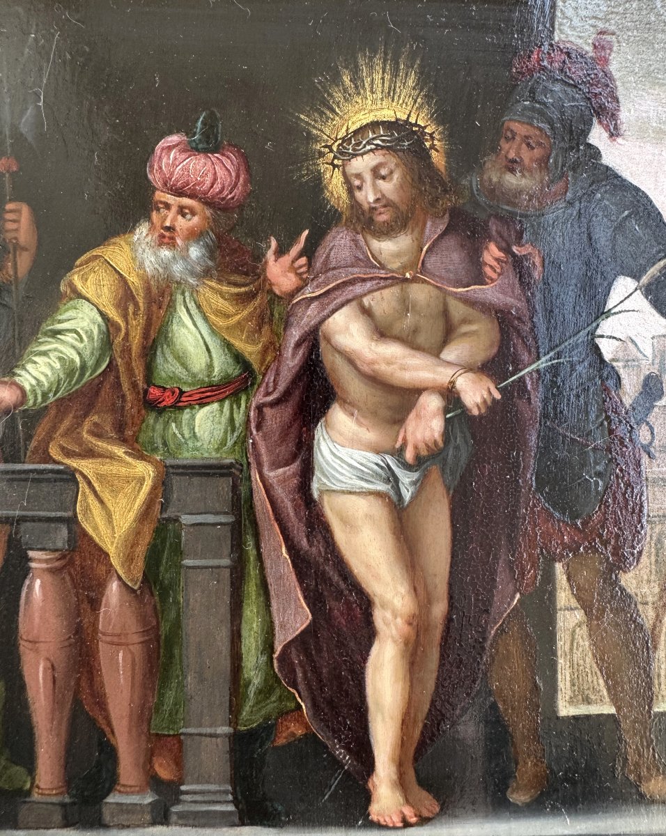 Ecce Homo – Huile Sur Cuivre – Circa 1600  -photo-2