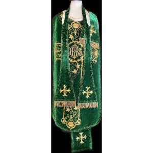 Chasuble Velours-  Parure Complète - XIXe