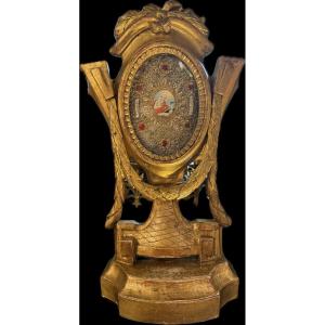 Monstrance Reliquaire En Bois - XVIII