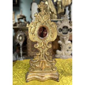 Italian Monstrance With Six Relics - 18th Century    