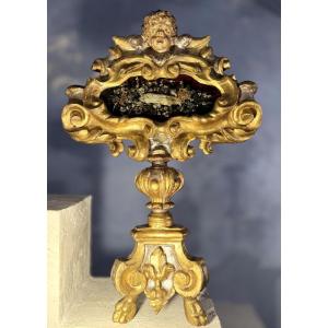 Monstrance Reliquaire Coiffée D’un Ange – XVIIIe