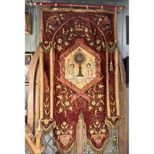 Large Processional Christ Banner – Circa 1850