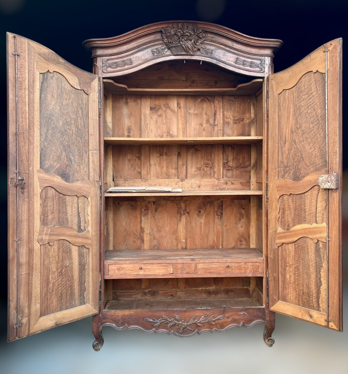 Rare Armoire Provençale De Mariage XVIIIeme Siècle -photo-2