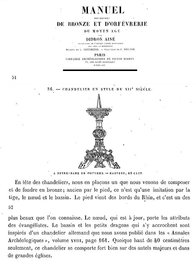 Chandelier d’autel de style néo-roman en bronze XIXème-photo-8