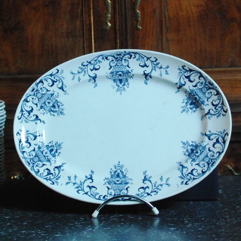 Creil & Montereau Earthenware Dinner Plate Set -photo-3